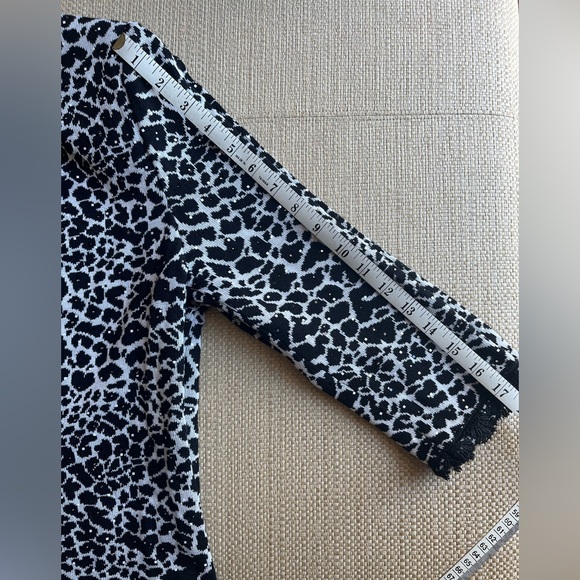 Vintage St. John Evening by Marie Gray leopard print knit cardigan and skirt - Picture 8 of 12